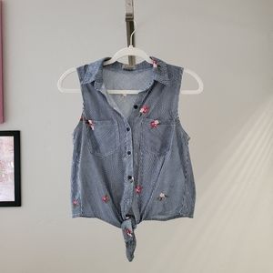 Blue stripped sleeveless